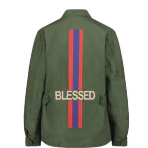 🔥🔥🔥Price Drop🔥🔥🔥 Hip Chik Blessed Army Jacket in Green